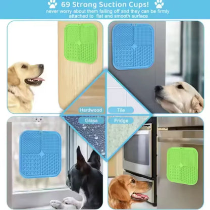 Leckmatte für Hunde – Silikon Schleckmatte mit Saugnapf