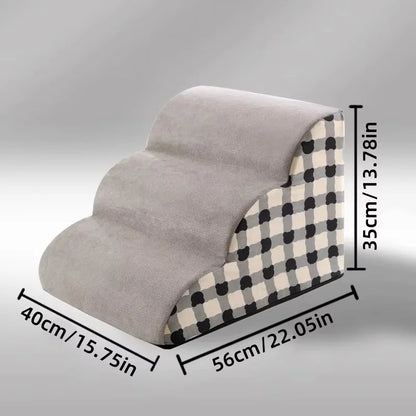 Hundetreppe für Sofa & Bett – Rutschfeste Schaumstoff-Stufen für kleine Hunde