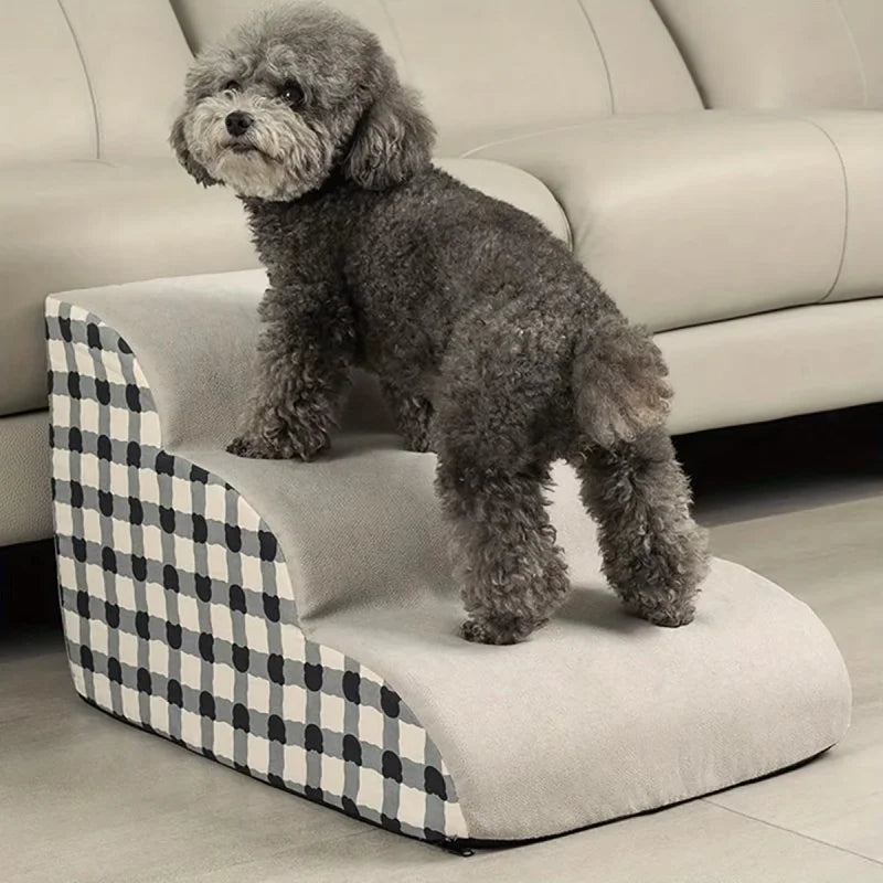 Hundetreppe für Sofa & Bett – Rutschfeste Schaumstoff-Stufen für kleine Hunde