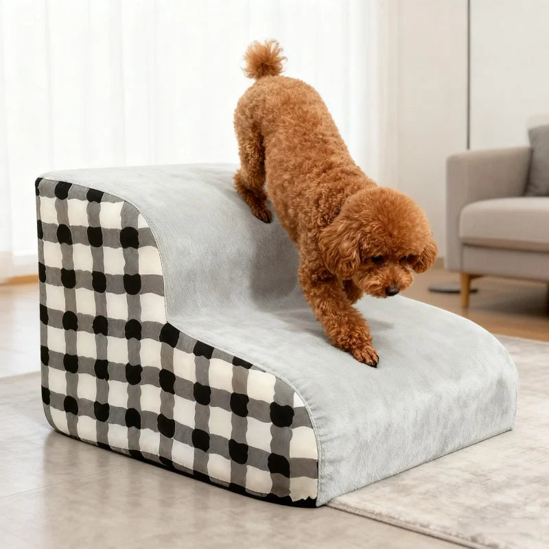 Hundetreppe für Sofa & Bett – Rutschfeste Schaumstoff-Stufen für kleine Hunde