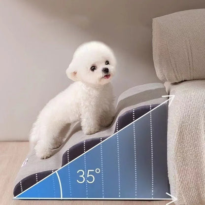Hundetreppe für Sofa & Bett – Rutschfeste Schaumstoff-Stufen für kleine Hunde
